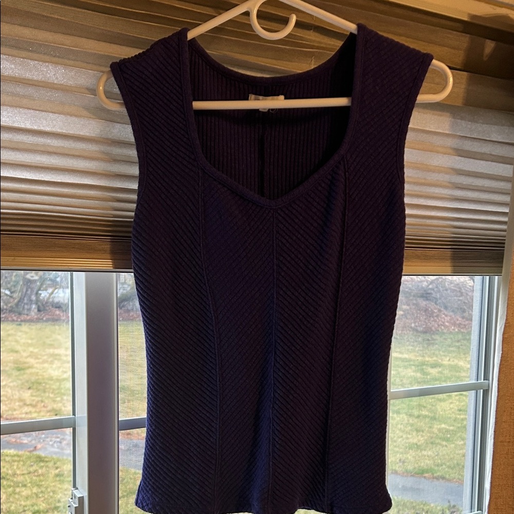 Maurices Deep Purple Ribbed Tank Top